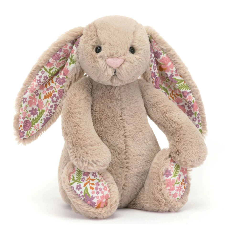 Jellycat Blossom Bunny Plush Toy - Beige Petal Bunny (Small, 6 inch)