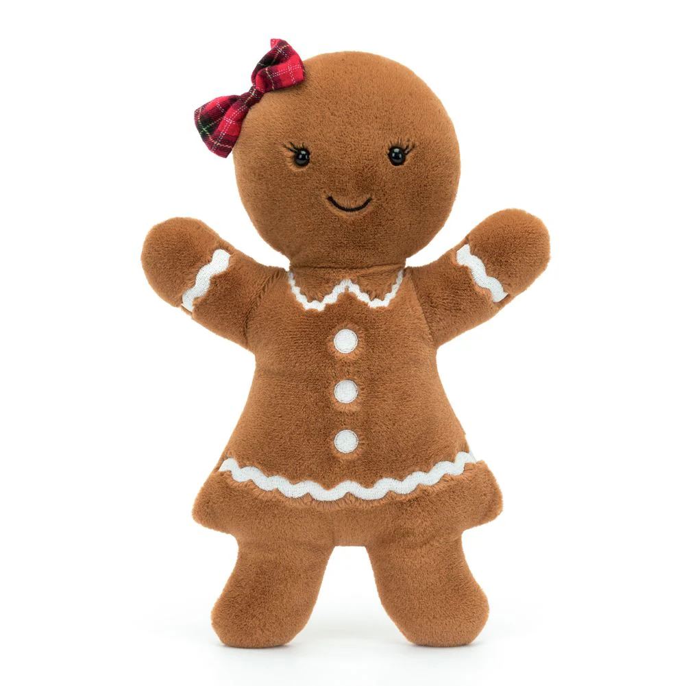 Jellycat Jolly Gingerbread Plush Toy - Ruby (Large, 13 inch) - Image 2