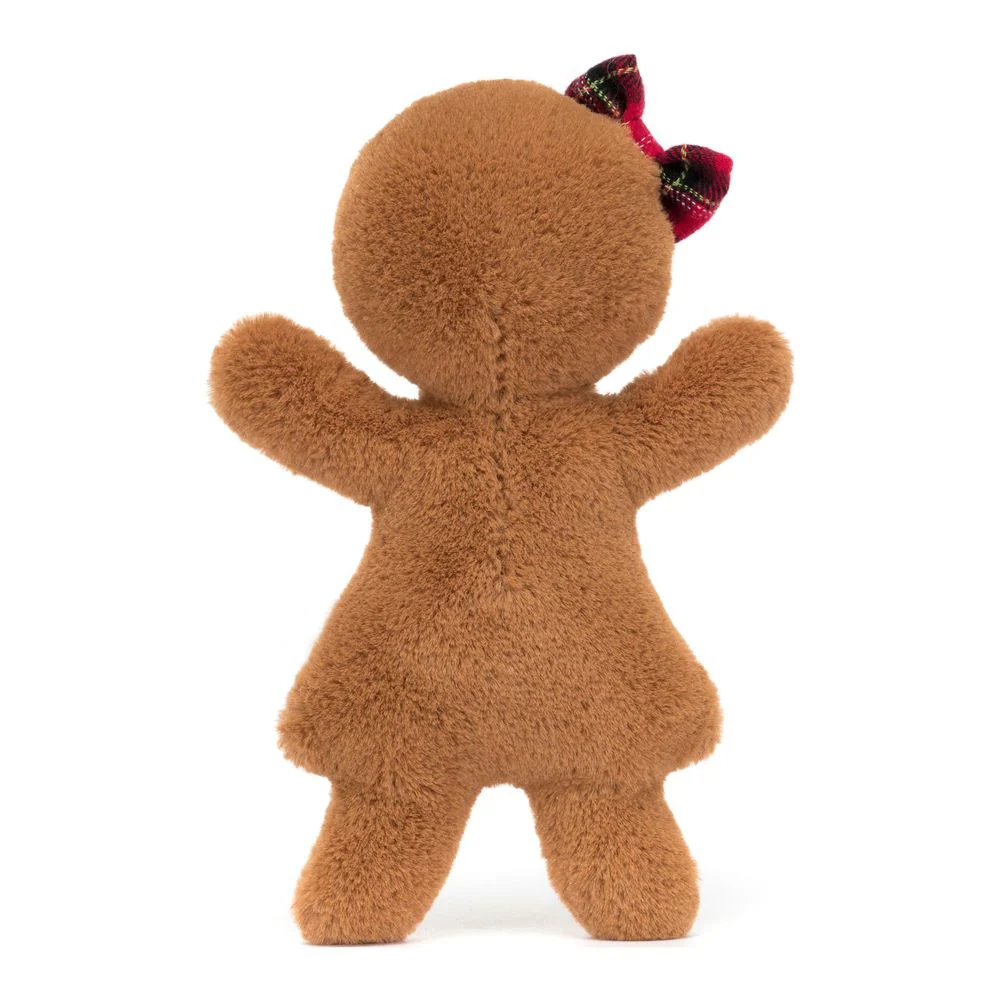 Jellycat Jolly Gingerbread Plush Toy - Ruby (Medium, 8 inch) - Image 4
