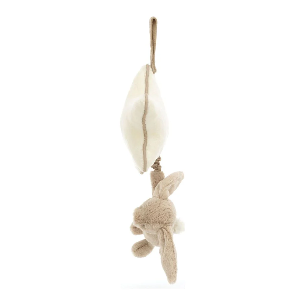 Jellycat Musical Pull Plush Toy - Bashful Beige Bunny - Image 3