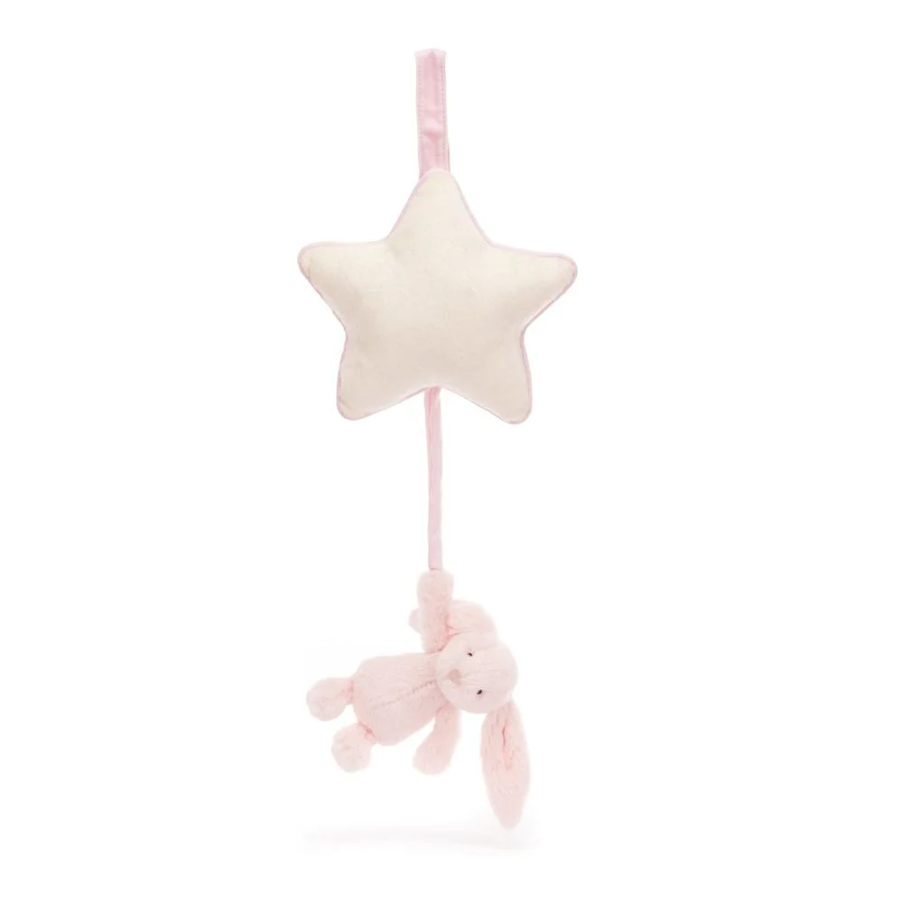 Jellycat Musical Pull Plush Toy - Bashful Pink Bunny - Image 2