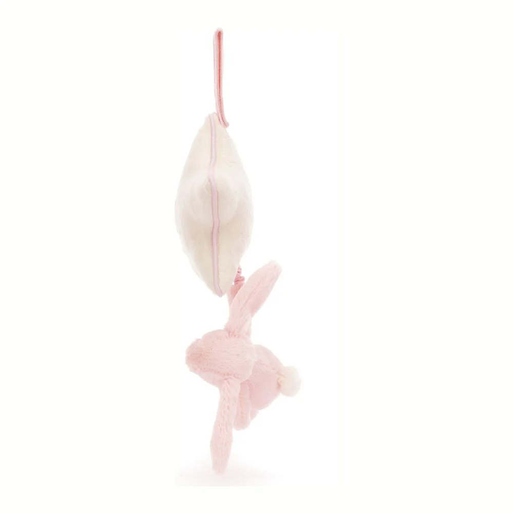 Jellycat Musical Pull Plush Toy - Bashful Pink Bunny - Image 3