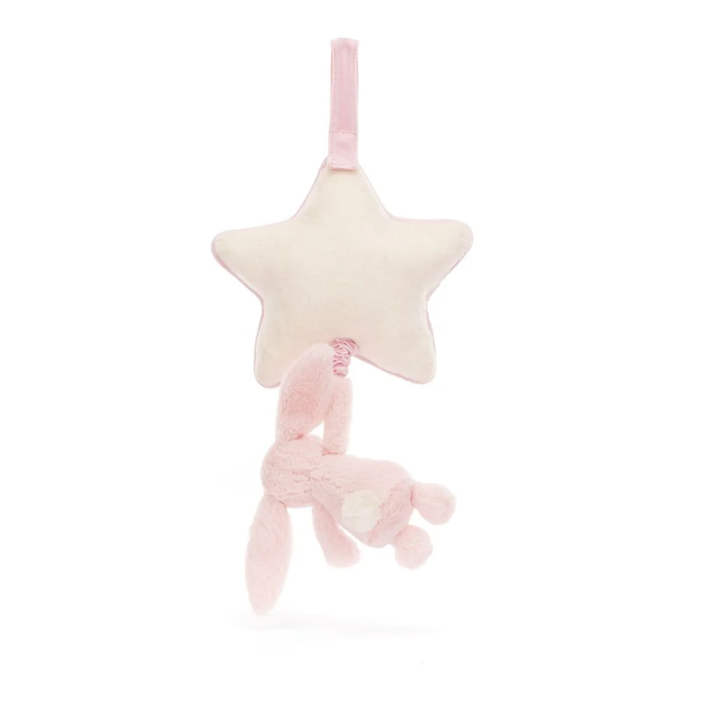 Jellycat Musical Pull Plush Toy - Bashful Pink Bunny - Image 4