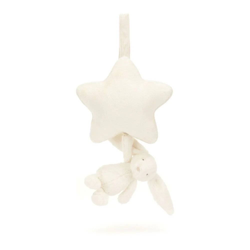 Jellycat Musical Pull Plush Toy - Cream bunny