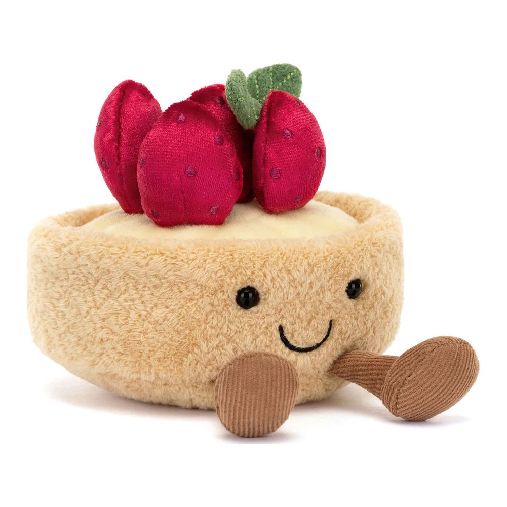 Jellycat Patisserie Amuseables Plush Toy - Fleurette Tarte Aux Fraises