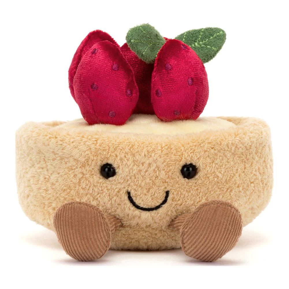 Jellycat Patisserie Amuseables Plush Toy - Fleurette Tarte Aux Fraises - Image 2