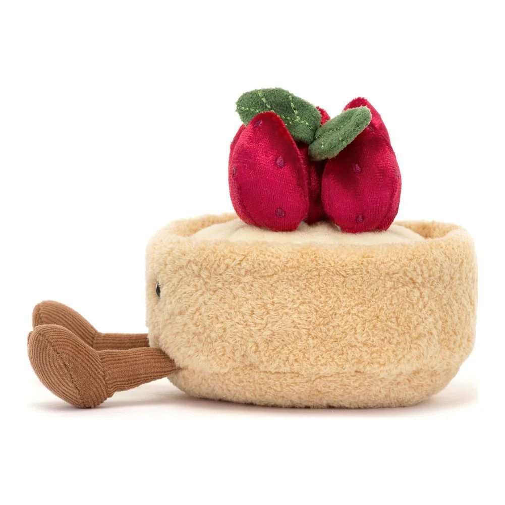 Jellycat Patisserie Amuseables Plush Toy - Fleurette Tarte Aux Fraises - Image 3