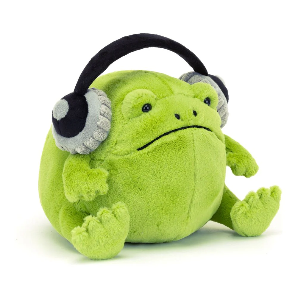 Jellycat Plush Toy - Ricky Rain Frog Headphones