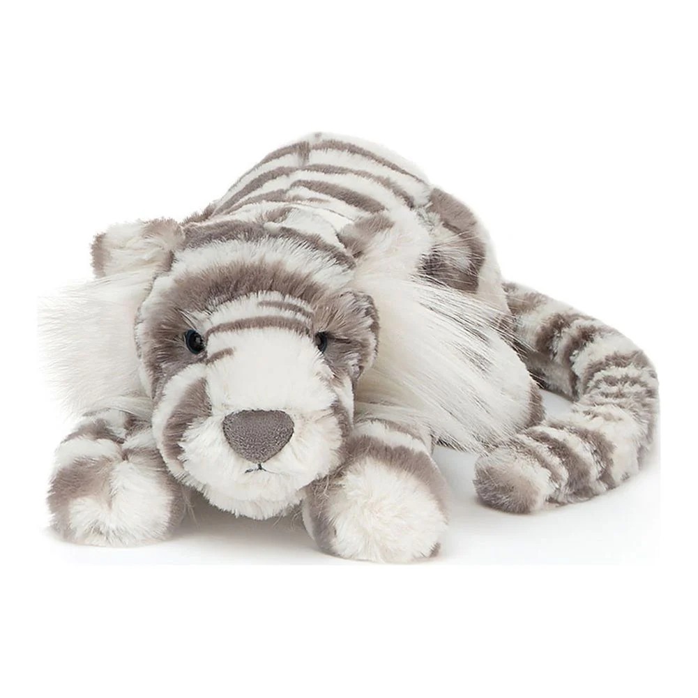 Jellycat Plush Toy - Sacha Snow Tiger (Small, 8 inch)