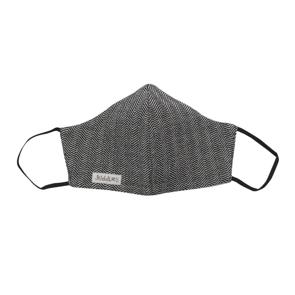 Juddlies 4-Piece Family Pack Organic Cotton Reusable Face Masks - Cottage Bear Black - Image 2
