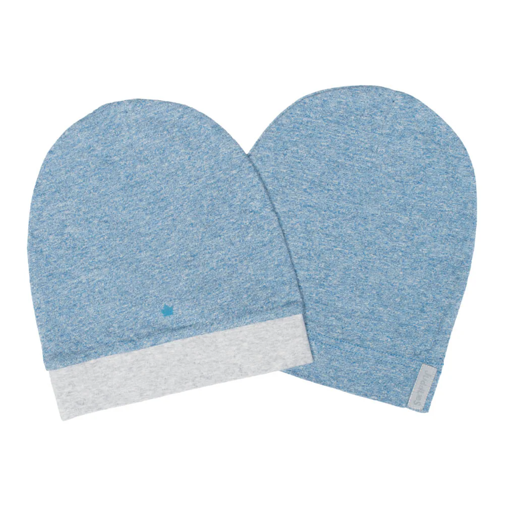 Juddlies Raglan Organic Slouchy Hat - Denim Blue (4-12 Months)