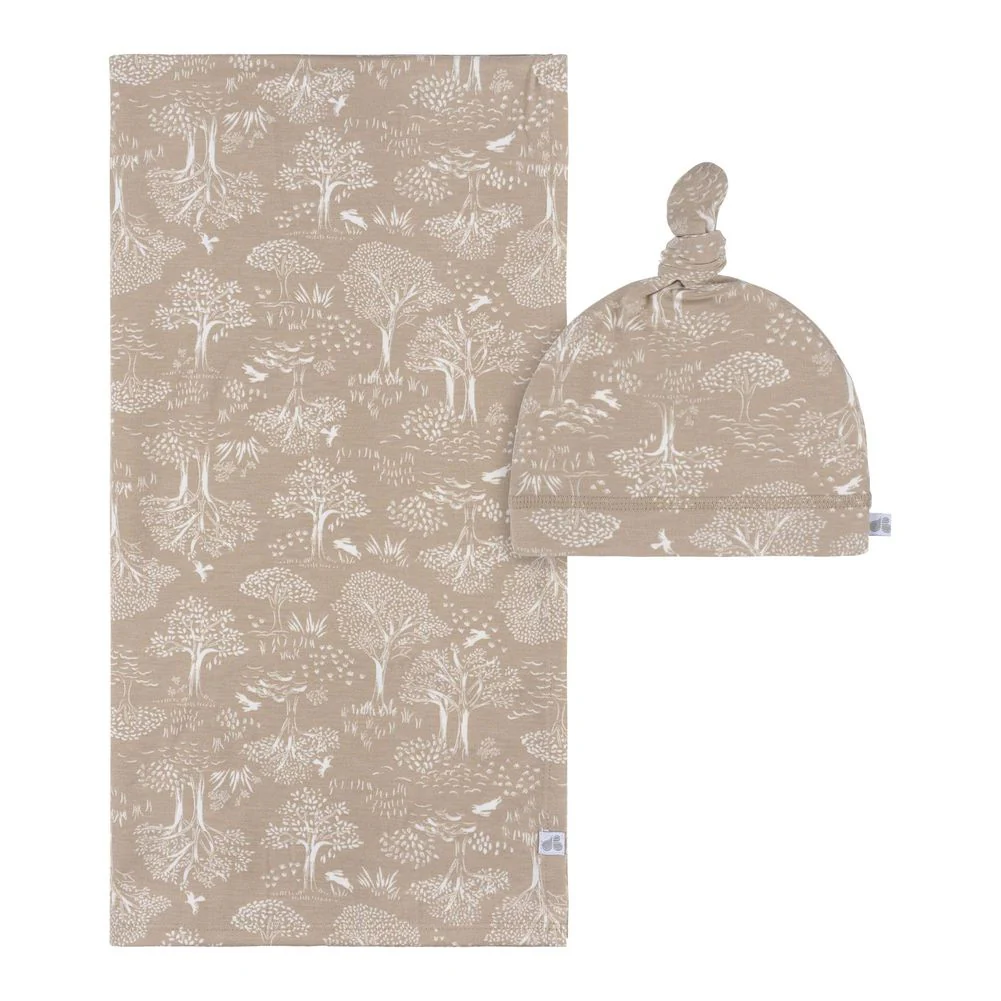 Just Born 2-Piece Swaddle Blanket and Hat Set - Image 5