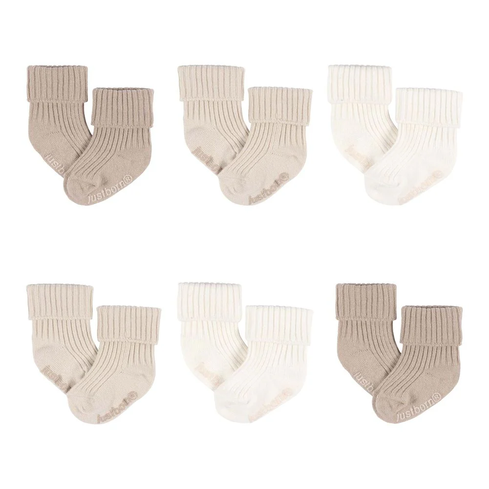 Just Born 6-Pack Baby Socks - Image 6