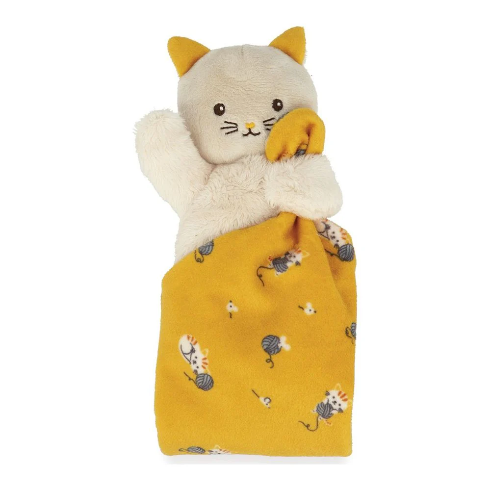 Kaloo Cat Comforter Plush Toy - Doudou Cat Yellow - Image 3