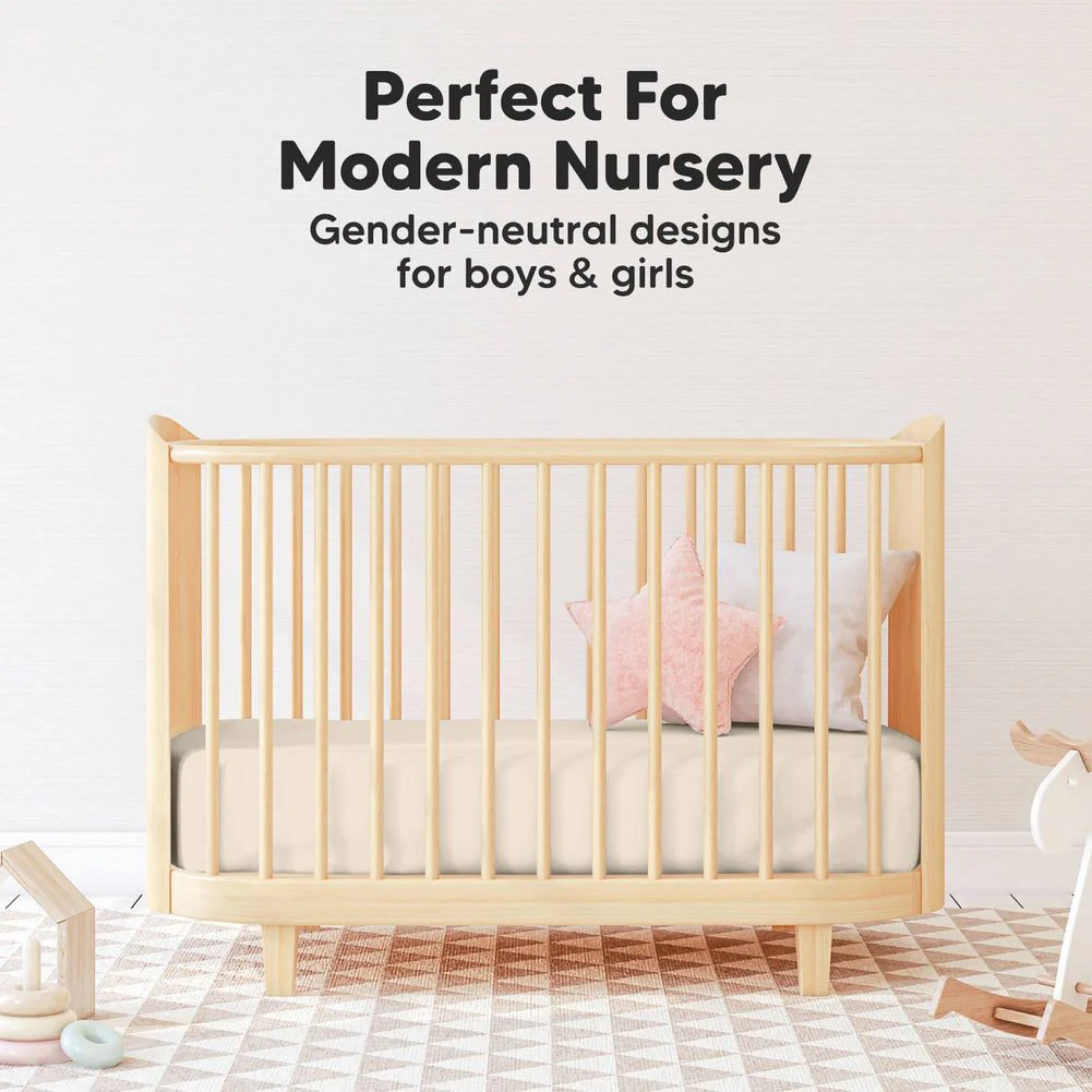 KeaBabies Isla 2-Pack Organic Fitted Mini Crib and Playard Sheets - Image 8