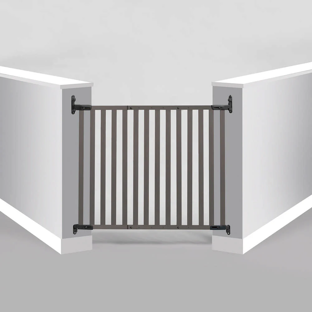 KidCo Angle Mount Safeway  Hardware Mounted Safety Gate - Gray Bamboo - Image 2