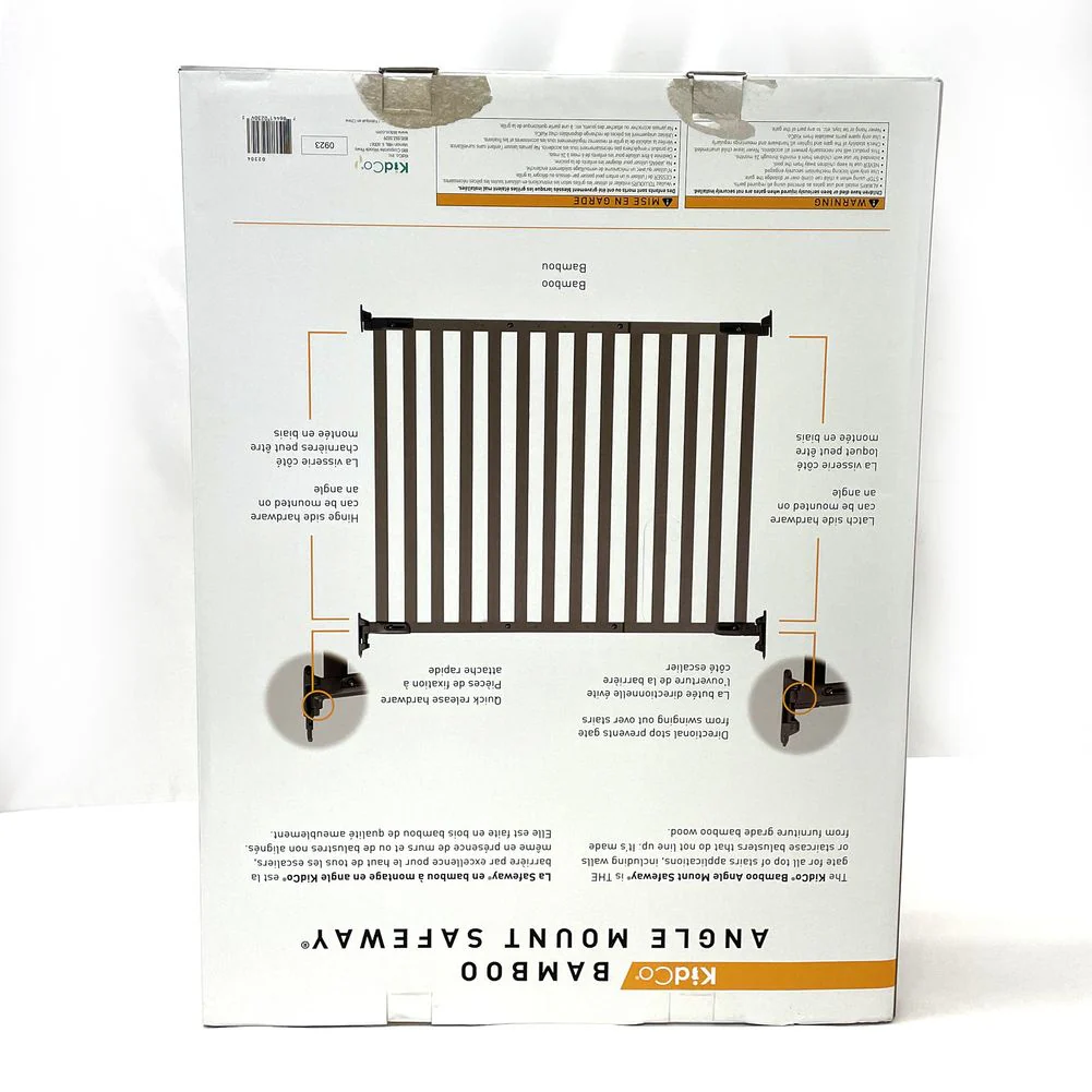 KidCo Angle Mount Safeway Hardware Mounted Safety Gate - Gray Bamboo (Open Box) - Image 2