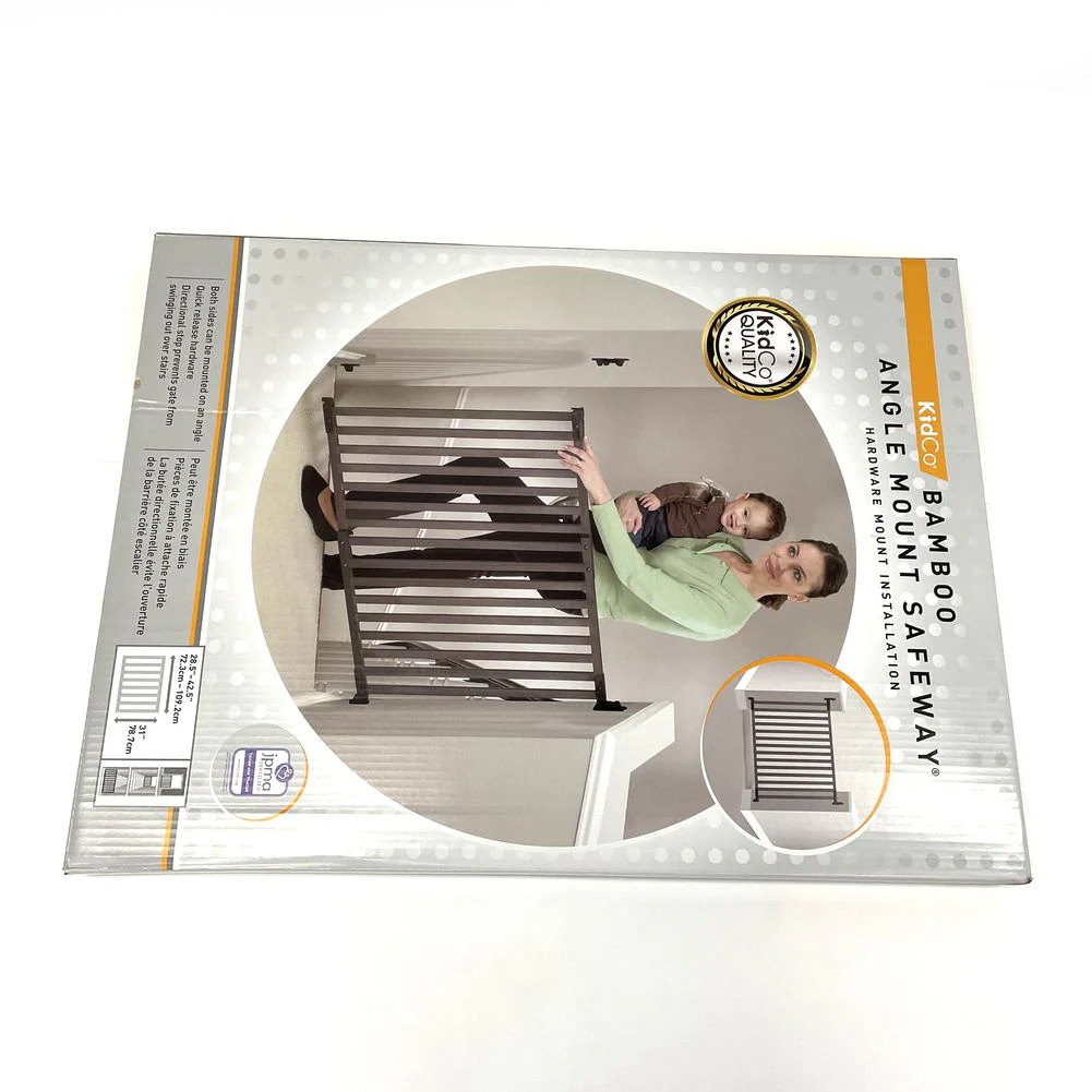 KidCo Angle Mount Safeway Hardware Mounted Safety Gate - Gray Bamboo (Open Box) - Image 4
