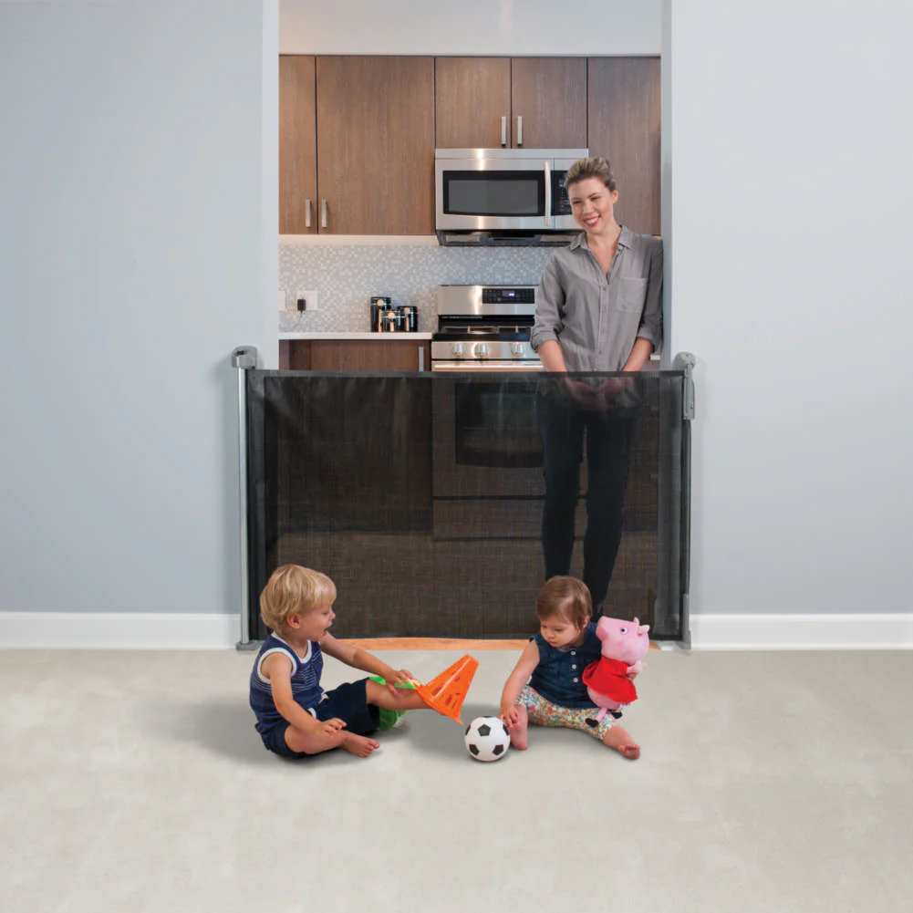 KidCo Retractable Safeway  Hardware Mounted Mesh Barrier - Black - Image 7