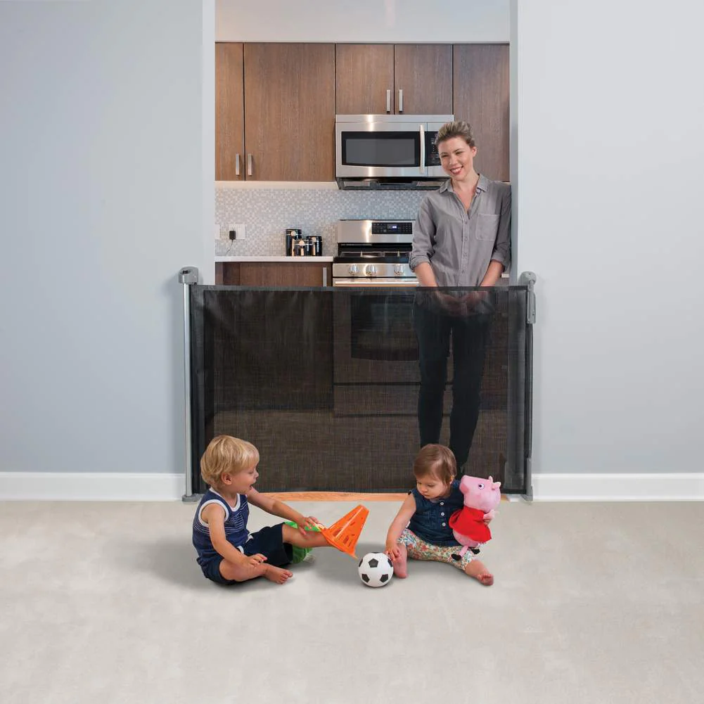 KidCo Retractable Safeway  Hardware Mounted Mesh Barrier - Black - Image 8