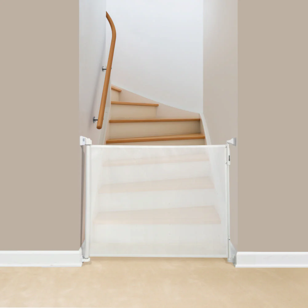 KidCo Retractable Safeway  Hardware Mounted Mesh Barrier - White - Image 8