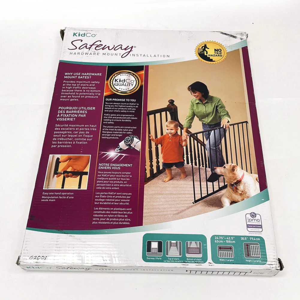 KidCo Safeway Hardware Mounted Safety Gate - Black (Open Box) - Image 2