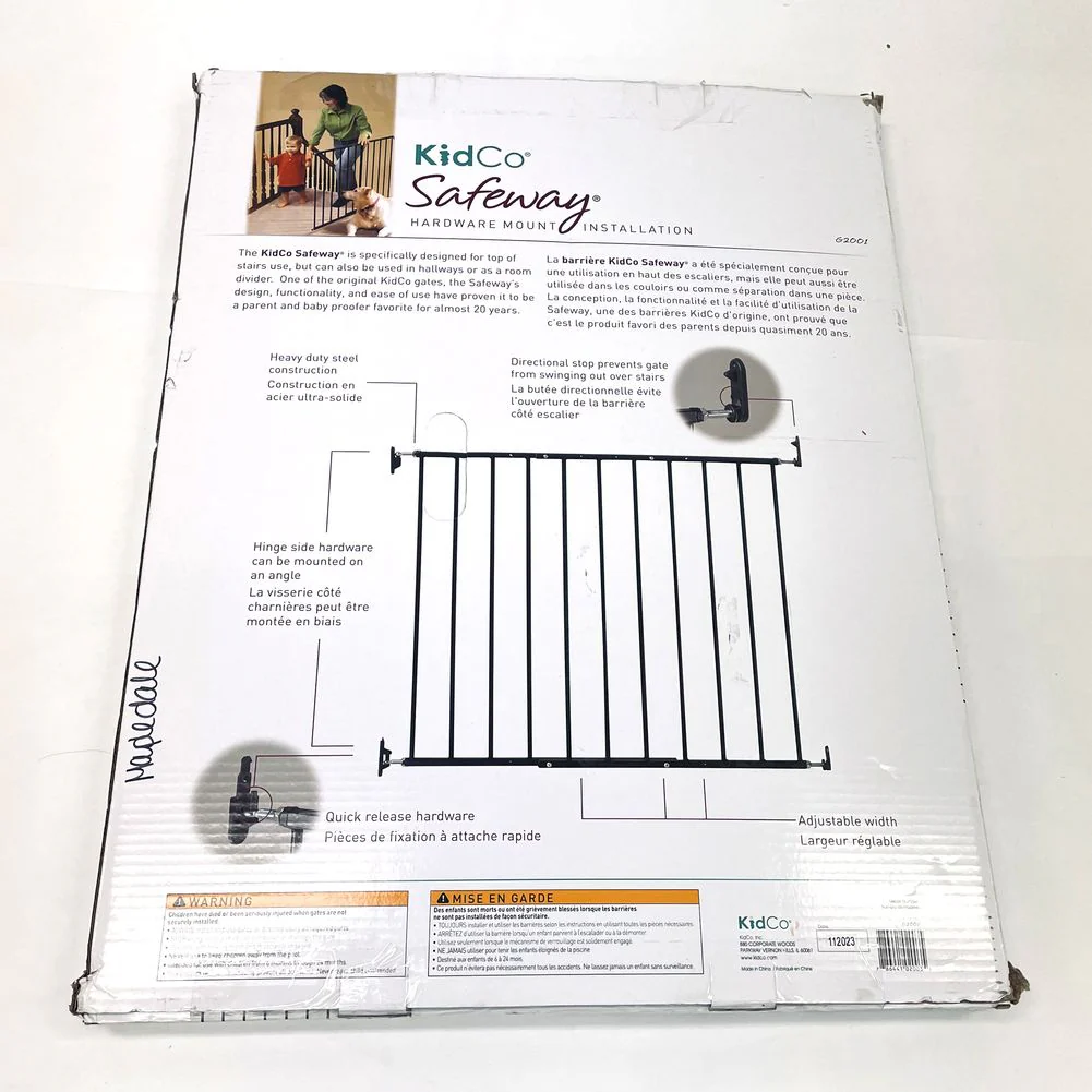 KidCo Safeway Hardware Mounted Safety Gate - Black (Open Box) - Image 3