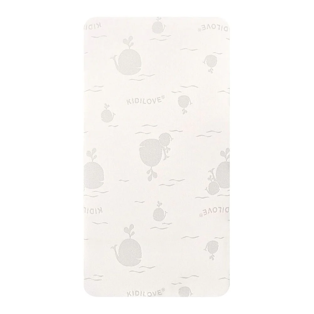 Kidilove Coziness Baby Crib Mattress with Organic Cotton Whale Mattress Cover