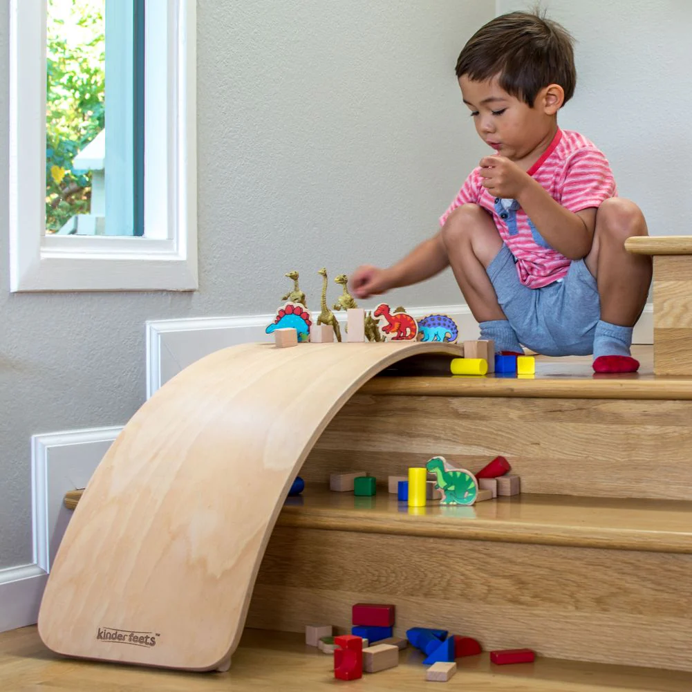 Kinderfeets Kinderboard Wooden Balance Toy - Natural - Image 5
