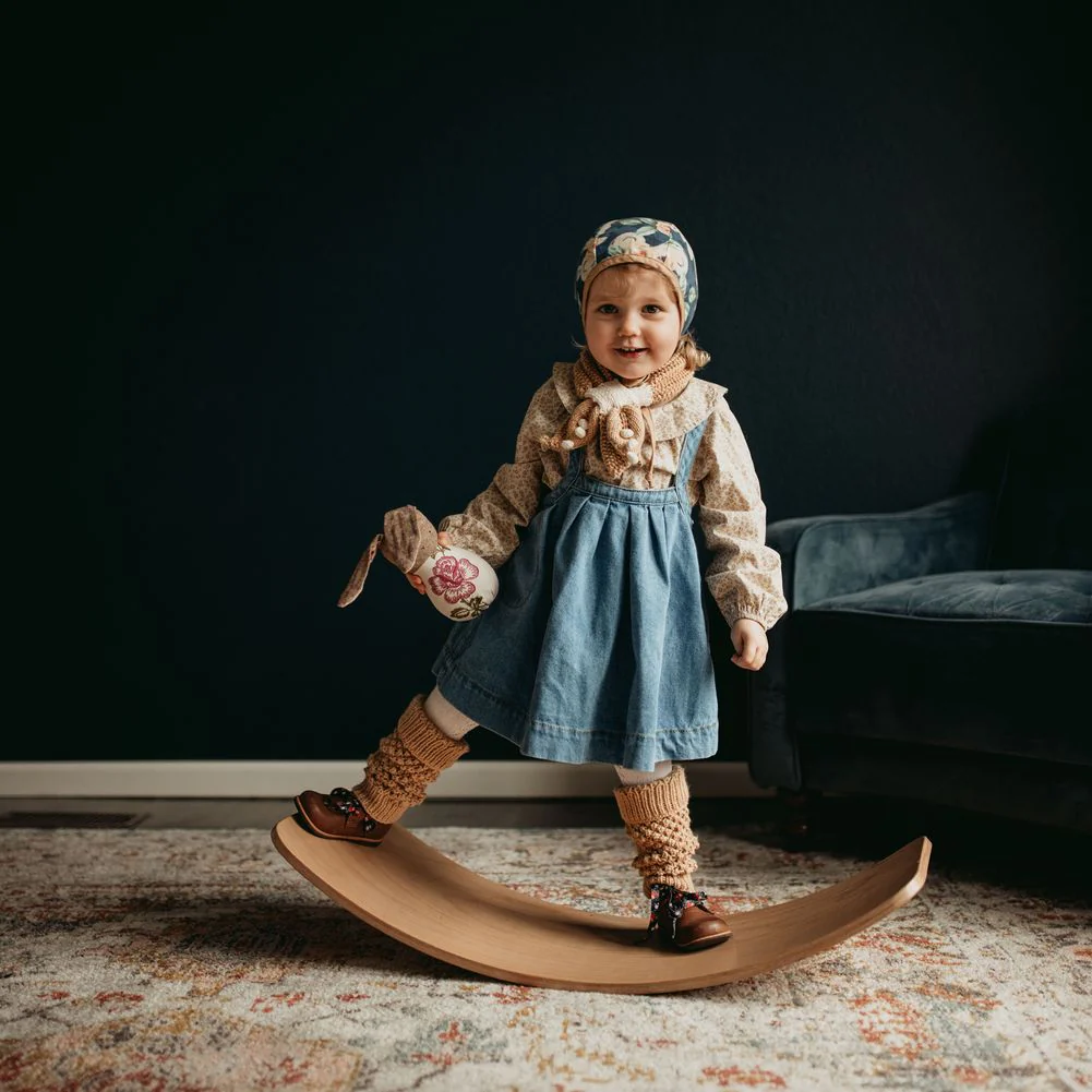 Kinderfeets Kinderboard Wooden Balance Toy - Natural - Image 6
