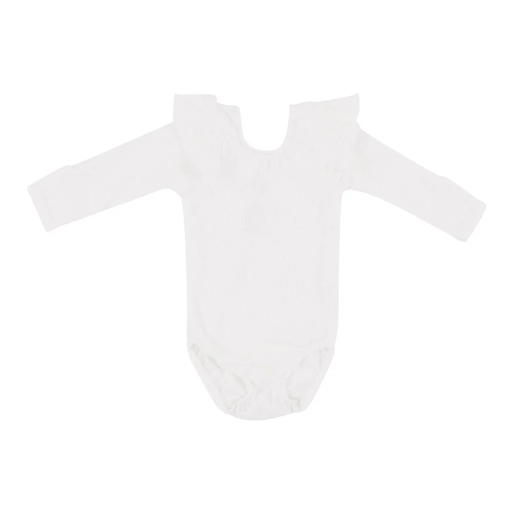 Kyte Bamboo Ribbed Long Sleeve Ruffle Leotard - Image 12