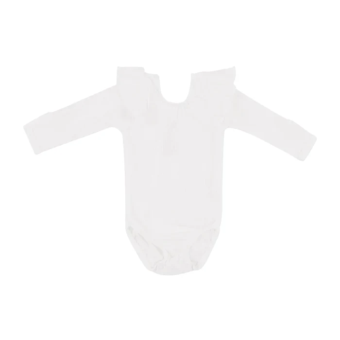 Kyte Bamboo Ribbed Long Sleeve Ruffle Leotard - Image 2