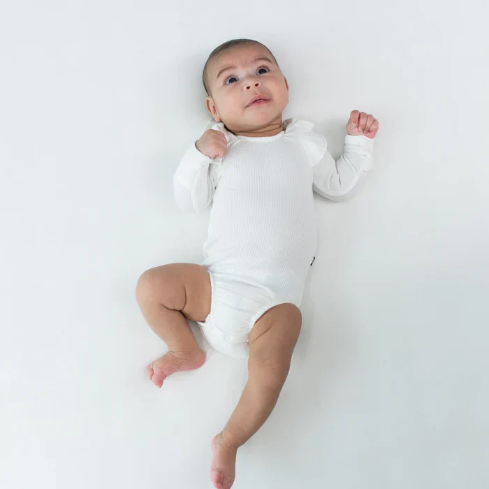 Kyte Bamboo Ribbed Long Sleeve Ruffle Leotard - Image 4