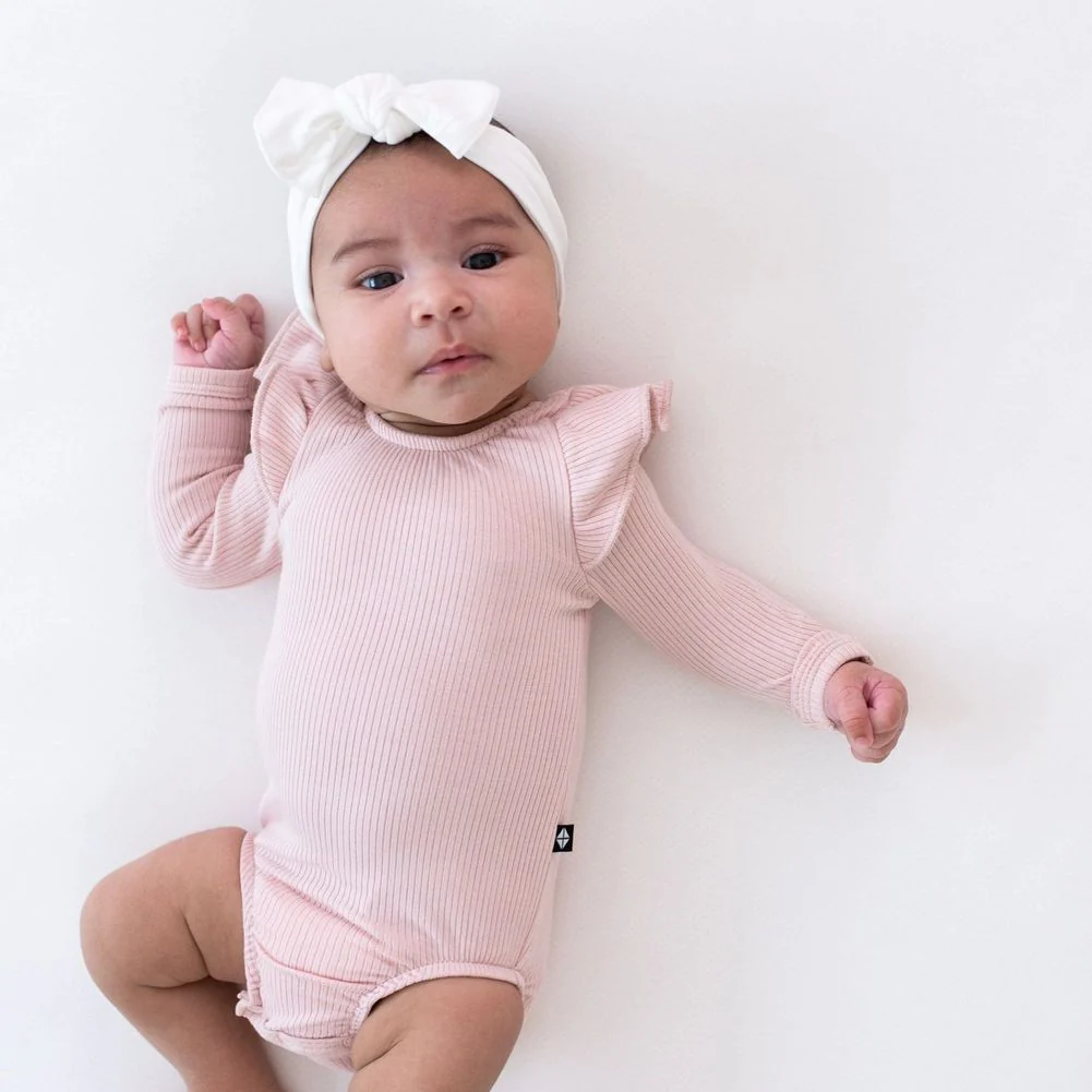 Kyte Bamboo Ribbed Long Sleeve Ruffle Leotard - Image 7