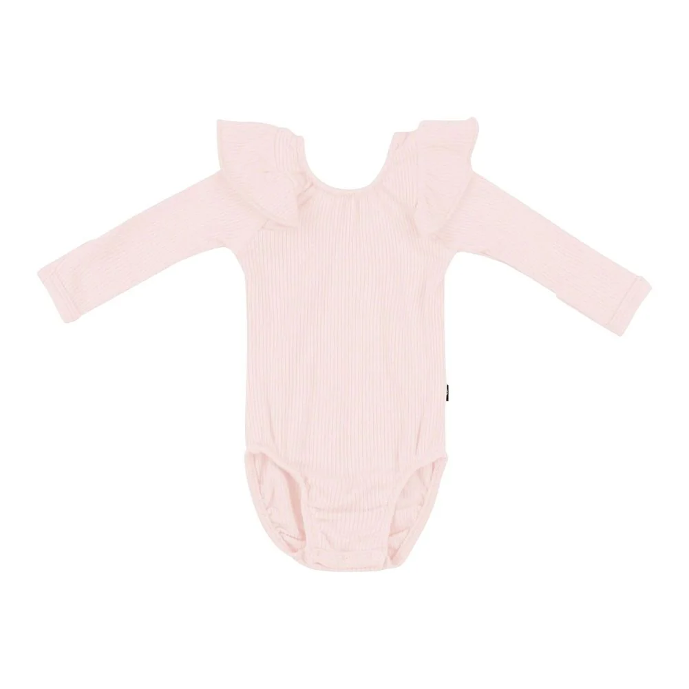 Kyte Bamboo Ribbed Long Sleeve Ruffle Leotard - Image 9