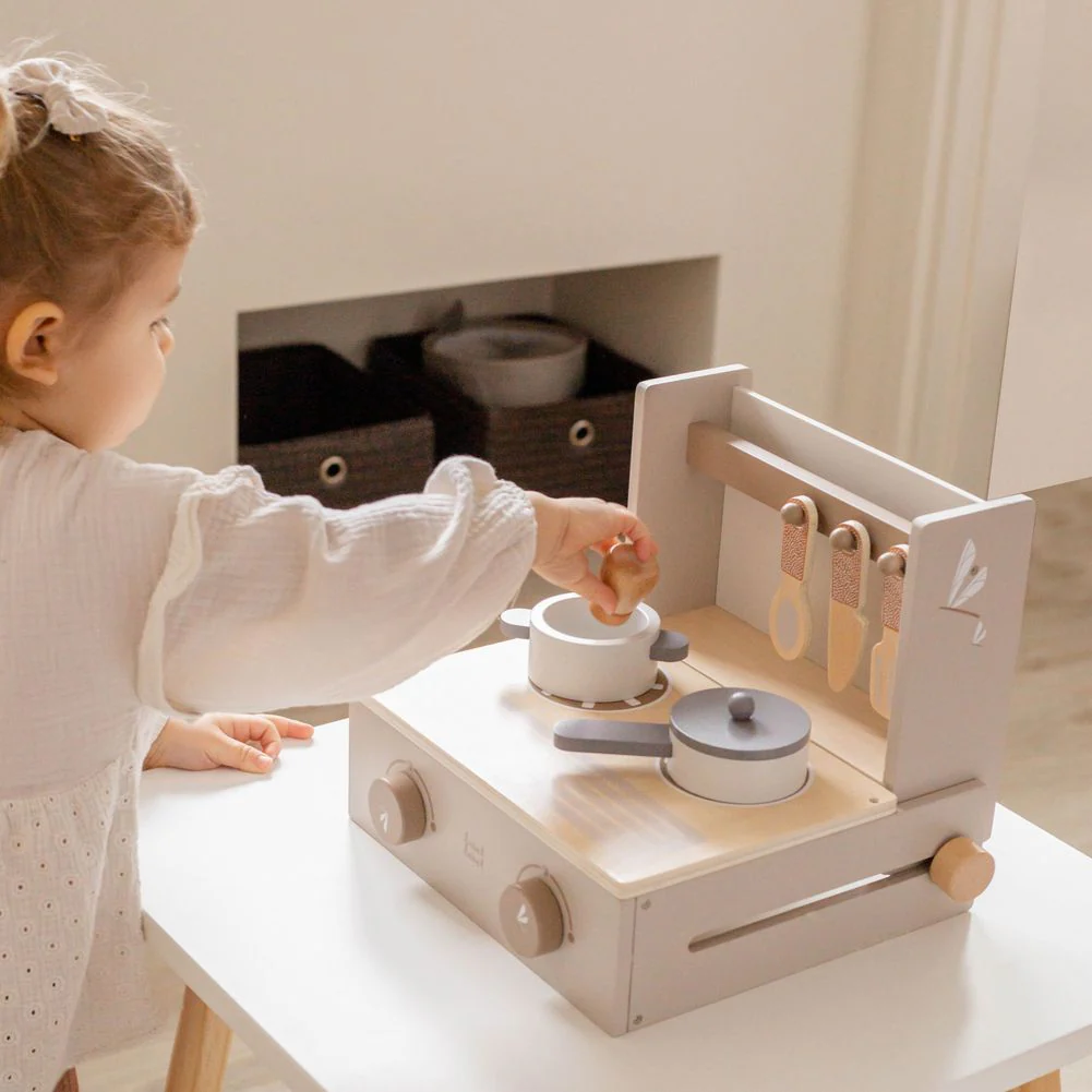 Label Label Foldable Cooker Wooden Playset - Nougat - Image 6