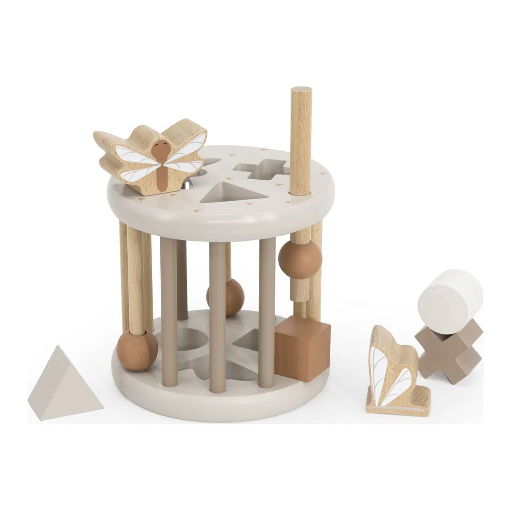 Label Label Shape Sorting Wheel Wooden Activity Toy - Nougat - Image 2