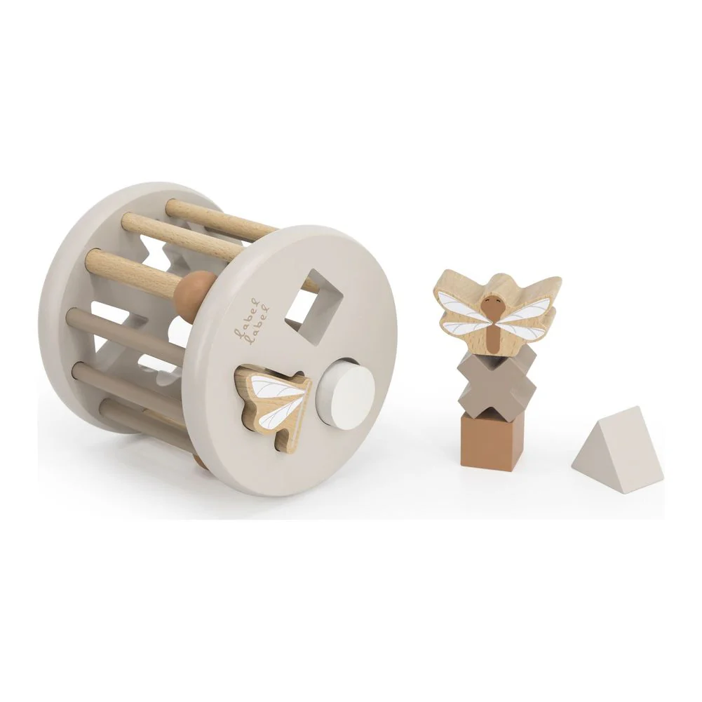 Label Label Shape Sorting Wheel Wooden Activity Toy - Nougat - Image 3