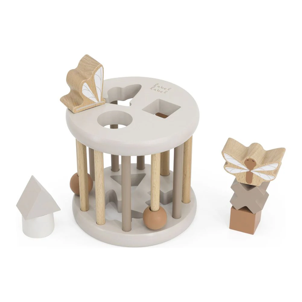 Label Label Shape Sorting Wheel Wooden Activity Toy - Nougat - Image 4