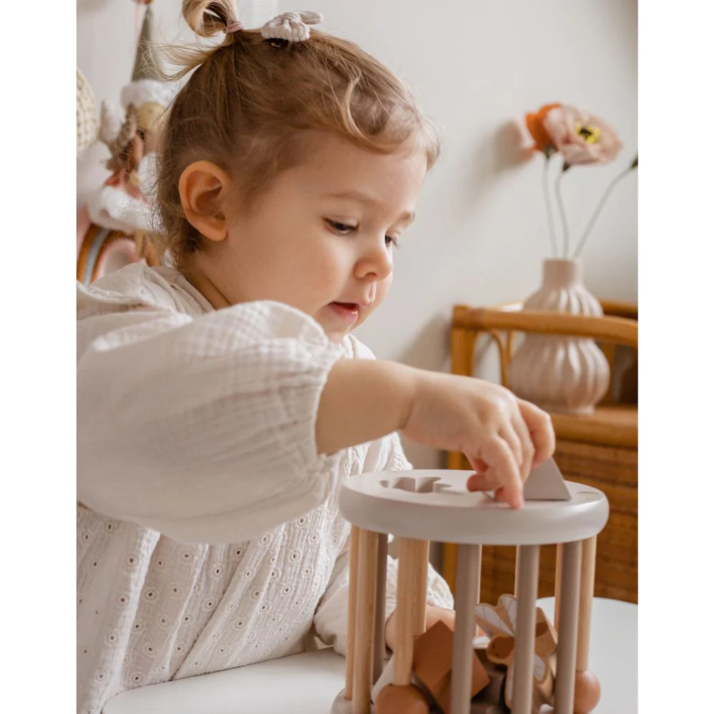 Label Label Shape Sorting Wheel Wooden Activity Toy - Nougat - Image 6