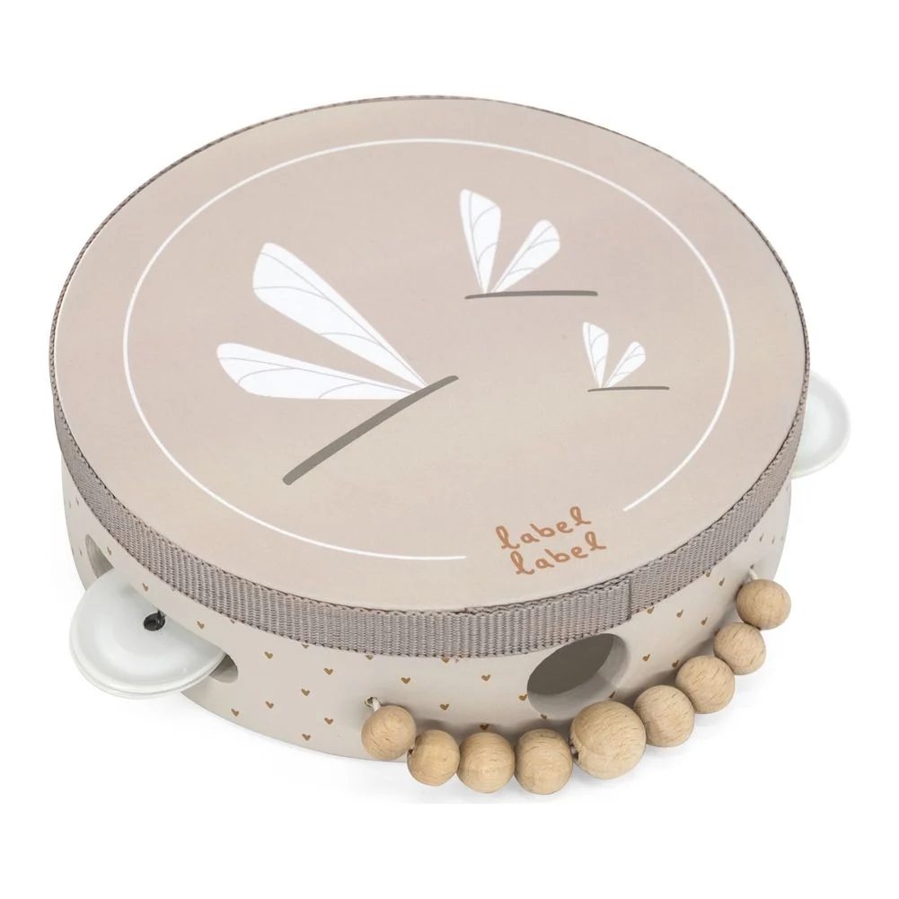 Label Label Tambourine Wooden Musical Toy - Nougat - Image 2