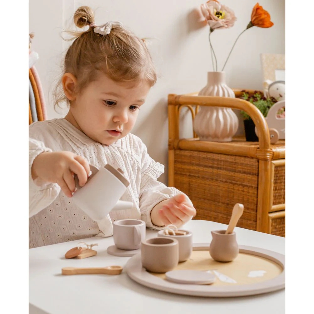 Label Label Tea Set Wooden Playset - Nougat - Image 4