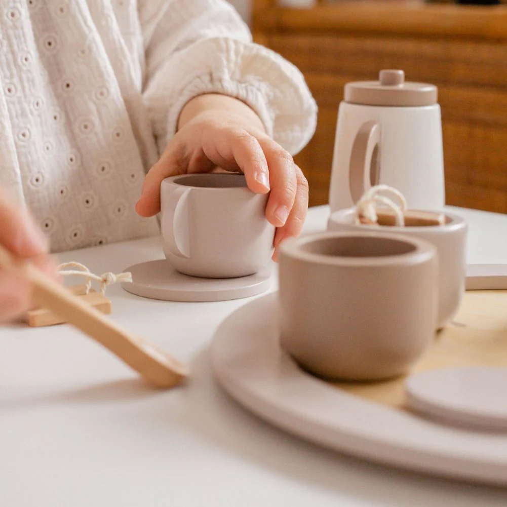 Label Label Tea Set Wooden Playset - Nougat - Image 6