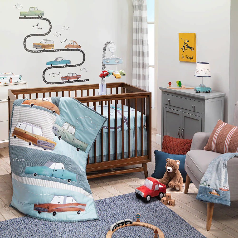 Lambs & Ivy Car Tunes 4-Piece Crib Bedding Set - Image 3