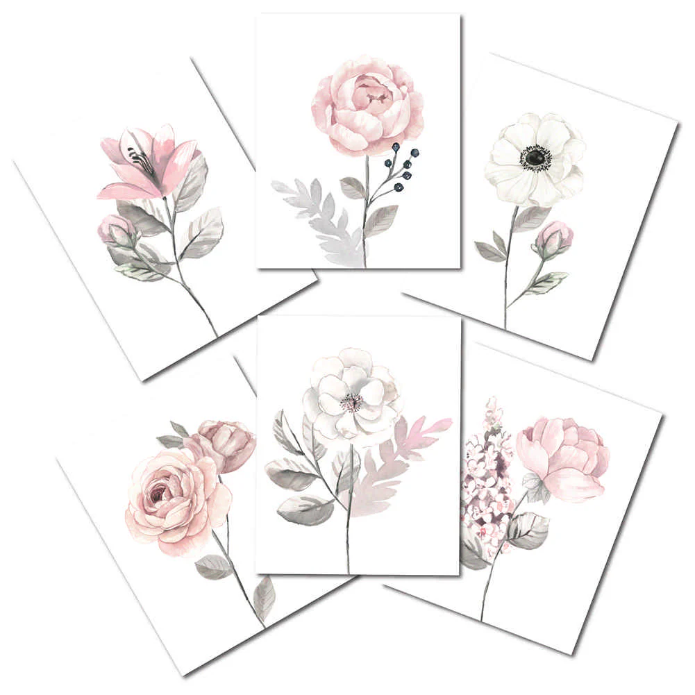 Lambs & Ivy Unframed Baby Nursery Watercolour Wall Art - Floral - Image 2