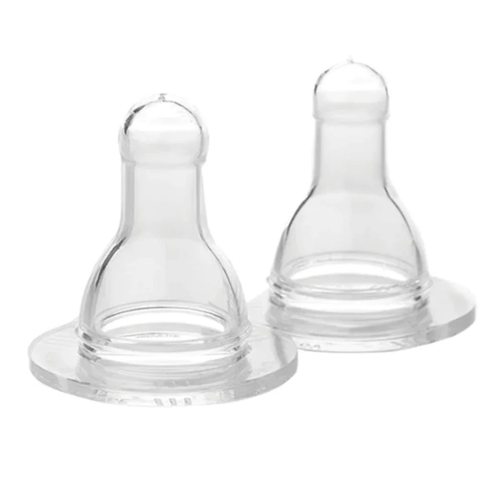 Lifefactory 2-Pack Silicone Nipples for 4 oz and 9 oz Glass Bottles - Y-Cut (6+ Months)