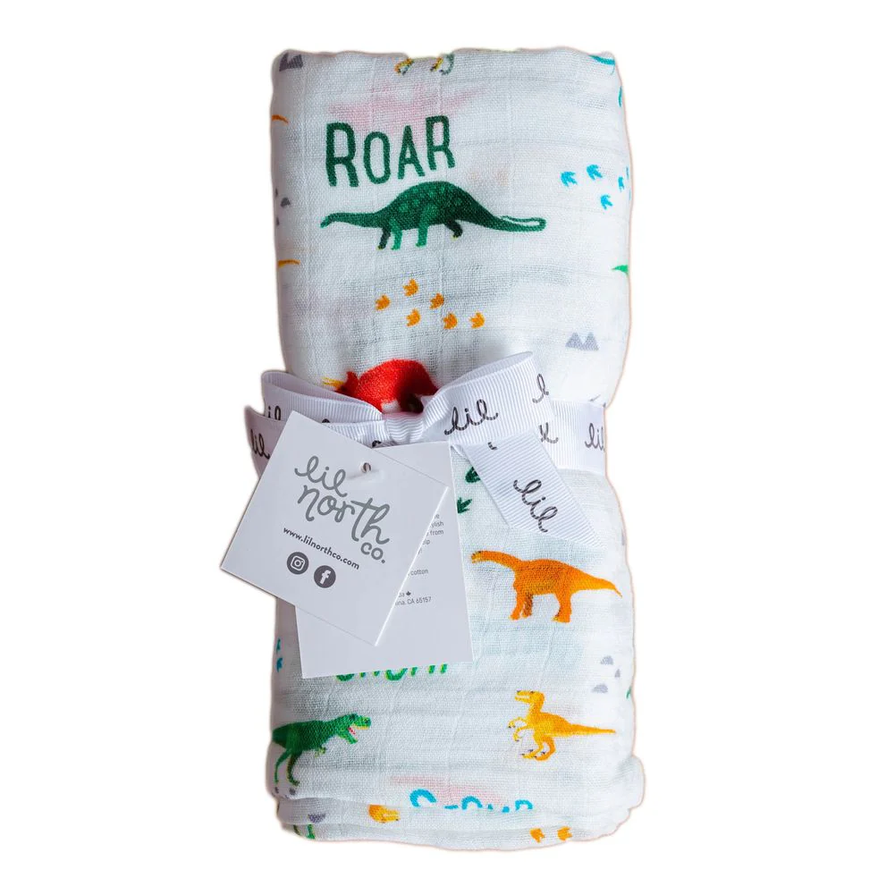 Lil North Bamboo and Cotton Blend Muslin Swaddle Blanket - Image 3