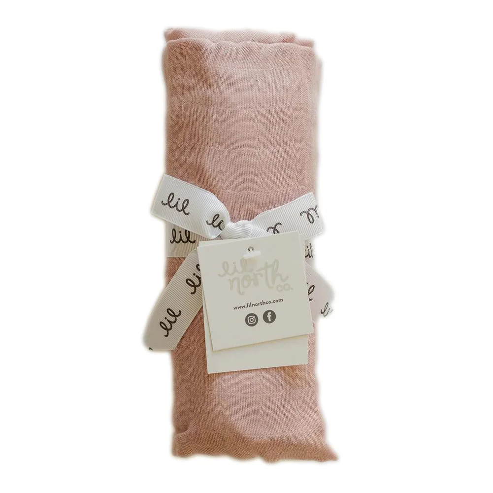 Lil North Bamboo and Cotton Blend Muslin Swaddle Blanket - Image 4