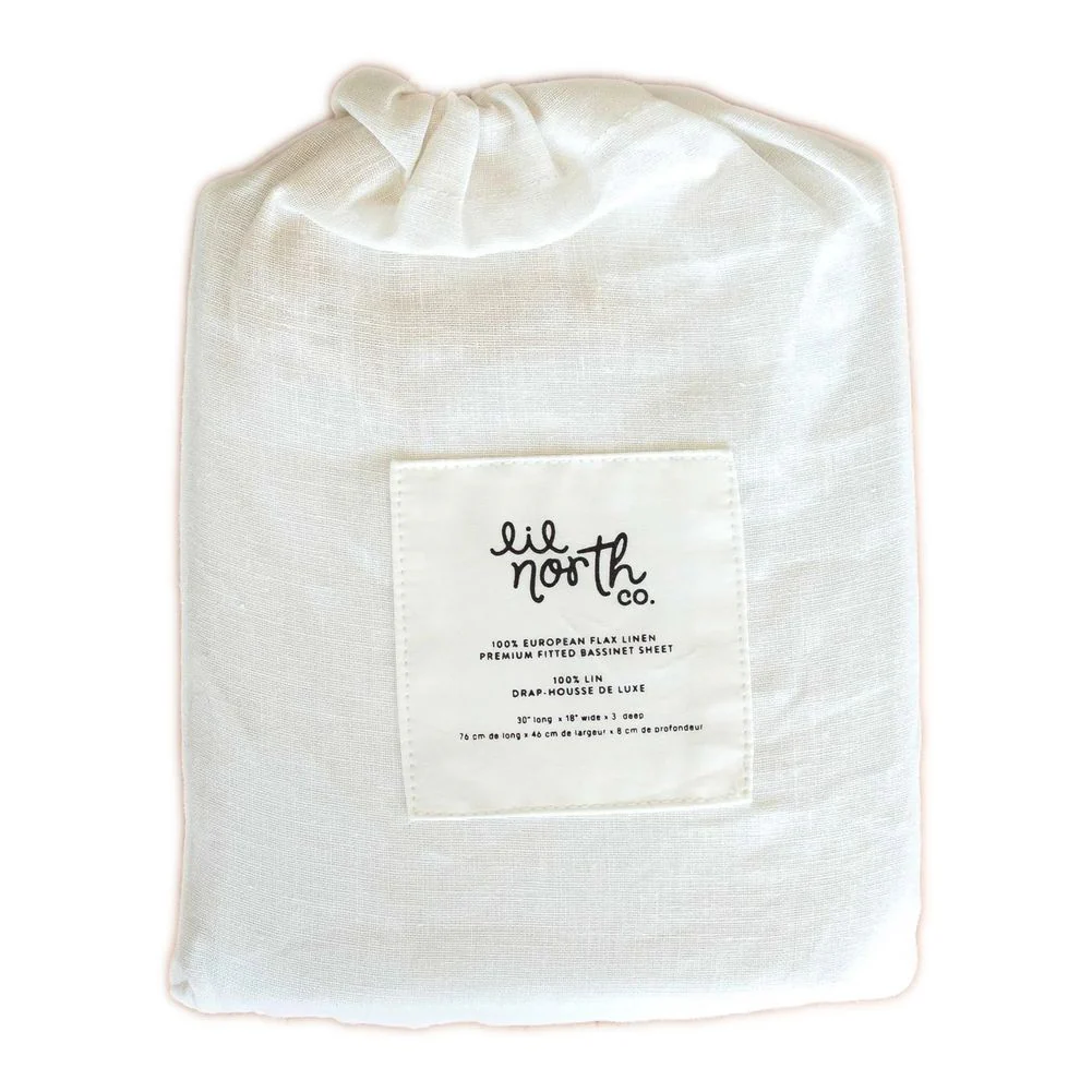 Lil North European Flax Linen Bassinet Sheet - Image 6