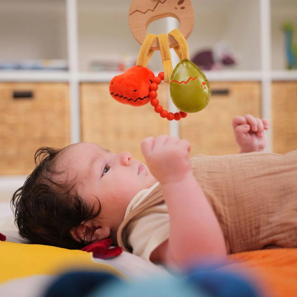 Little Big Friends Wooden Rattle - Dino - Image 4